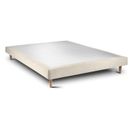 Sommier Tapissier Tissu Beige Clair 150x200 H29cm