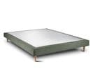 Sommier Tapissier Tissu Vert 140x200 H29cm