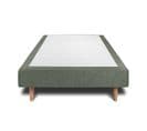 Sommier Tapissier Tissu Vert 90x190 H29cm