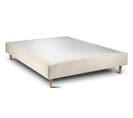 Sommier Tapissier Tissu Beige Clair 160x200 H35cm