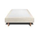 Sommier Tapissier Tissu Beige Clair 90x190 H35cm