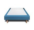 Sommier Tapissier Velours Bleu 90x200 H35cm