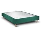 Sommier Tapissier Velours Vert 160x200 H35cm