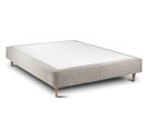 Sommier Tapissier Bouclette Beige 160x200 H35cm