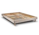 Sommier Kit Tissu Beige Brun 160x200 H29cm