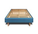 Sommier Kit Velours Bleu 90x190 H29cm