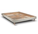 Sommier Kit Velours Taupe 140x200 H29cm