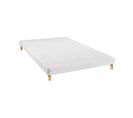 Sommier Tapissier Blanc Ep 13cm Avec Pieds 140x200