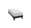 Ensemble Matelas Mousse 90x200 Le Cajoleur - Avec Sommier Kit Gris Et Pieds - Dehoussable