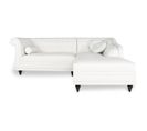Canapé D'angle Droit Empire Blanc Style Chesterfield