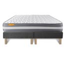 Ensemble Matelas Memoire De Forme 180x200 Memo Plus Ep:24cm - Sommier Gris