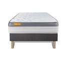 Ensemble Matelas Memoire De Forme 90x200 Memo Zen Ep:26cm - Sommier Gris