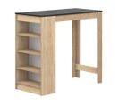 Aravis Table Bar Natural Oak And Black