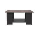 Square 67x67 Coffee Table Black And Concrete