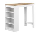 Aravis Table Bar White And Natural Oak