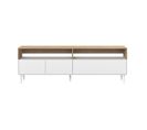 Horizon TV Stand White And Natural Oak