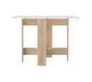 Papillon Folding Table Natural Oak And Marble 103 X 76