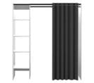 Dressing Room Tom White And Grey Curtain One Column 160 X 182