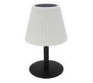 Lampe De Table Solaire 2 En 1 Lady Spike Bouffant Blanc Acier H62cm