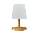 Lampe De Table Sans Fil LED Standy Mini Wood Bois Clair Bois Naturel H25cm