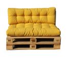 Set 2 Coussins Palette D'extérieur Riou Jaune Polyester 120 X 80 X 15 Cm