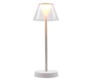 Lampe De Table Sans Fil LED Beverly White Blanc Plastique H34cm