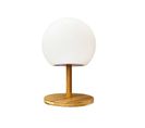 Lampe De Table LED Luny Bois Clair Bambou H28cm