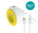 Prise Bewatt Avec Chargeur USB Réversible (jaune) - Watt And Co