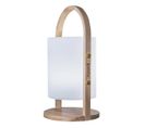 Lanterne Sans Fil LED Woody Bois Clair Bois Naturel H37cm