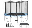 Trampoline De Jardin 426 Cm + Filet De Sécurité + Échelle + Bâche De Protection + Kit D'ancrage