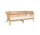 Banquette 3 Places En Rotin Avec Coussin D'assise. Moorea. L 192 X P 80 X H 75cm