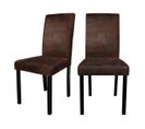 Chaise Havane Marron Vieilli (lot De 2)