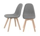 Chaise Skandi Tissu Grise (lot De 2)