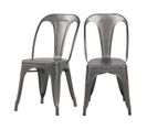 Chaise Indus Gris Acier (lot De 2)