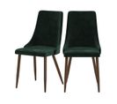 Chaise Vinni En Velours Vert (lot De 2)