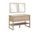 Meuble De Salle De Bain Chêne 120 Cm Atoll + 2 Miroirs