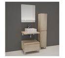 Meuble De Salle De Bain Will - Plan Suspendu 60 Cm + Vasque + Miroir + Colonne + Equerres + Pieds