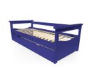 Lit Gigogne Topaze Pin Massif, Couleur: Bleu Foncé, Dimensions: 80x190