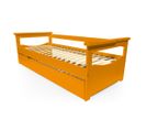 Lit Gigogne Topaze Pin Massif, Couleur: Orange, Dimensions: 80x190