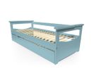 Lit Gigogne Topaze Pin Massif, Couleur: Bleu Pastel, Dimensions: 90x190