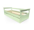 Lit Gigogne Topaze Pin Massif, Couleur: Vert Pastel, Dimensions: 90x190