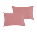 Lot De 2 Taies D'oreiller Bébé Coton Bio Vieux Rose 40x60