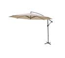 Parasol Déporté Ø350cm - Hardelot - Coloris Beige. Structure Anthracite. Manivelle Anti-retour.