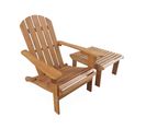 Fauteuil De Jardin En Bois Avec Repose-pieds/table Basse - Adirondack Salamanca - Eucalyptus .