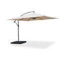 Parasol Déporté Carré 3x3m - Hardelot 3x3m - Beige - Manivelle Anti-retour - Toile Déperlante -