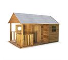 Maisonnette Avec Véranda En Bois  De 4.5 M². Rose -  Cabane En Pin Autoclave