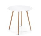 Table à Manger Ronde Scandinave Blanche 100cm - Alta