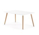 Table à Manger Rectangulaire Scandinave Blanche 120cm - Brevik