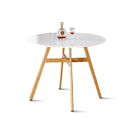 Table à Manger Ronde Scandinave En Bois 80cm - Umbria