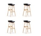 Lot De 4 Chaises Hautes Noire - Bera